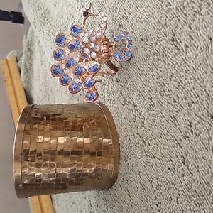 Peacock hair clip and bracelet from india